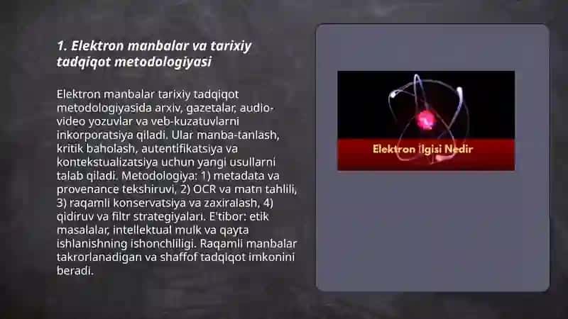 Elektron manbalarning tarixiy tadqiqotlarda axamiyati 3