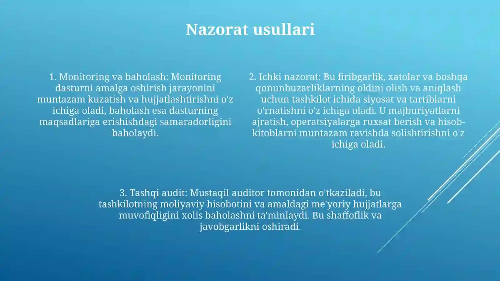 Nazorat Qilishning Usul Va Uslublari 3