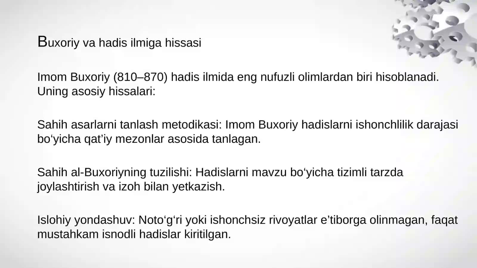 Imom Buxoriy va Imom Termiziyning hadis ilmiga qo‘shgan hissalarini qiyosiy tahlili 3
