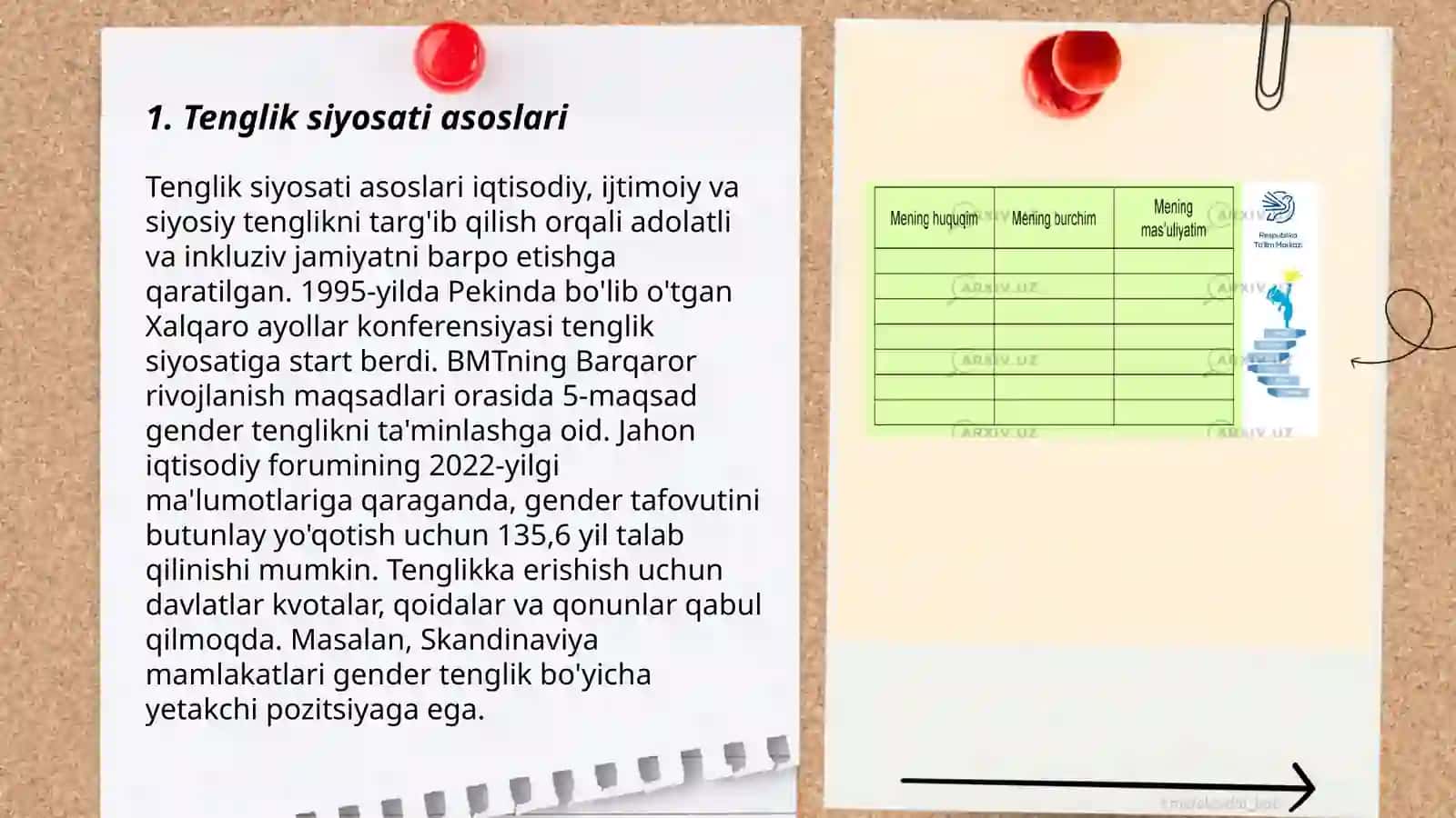 Teng huquqlar va teng imkoniyatlar siyosati 3