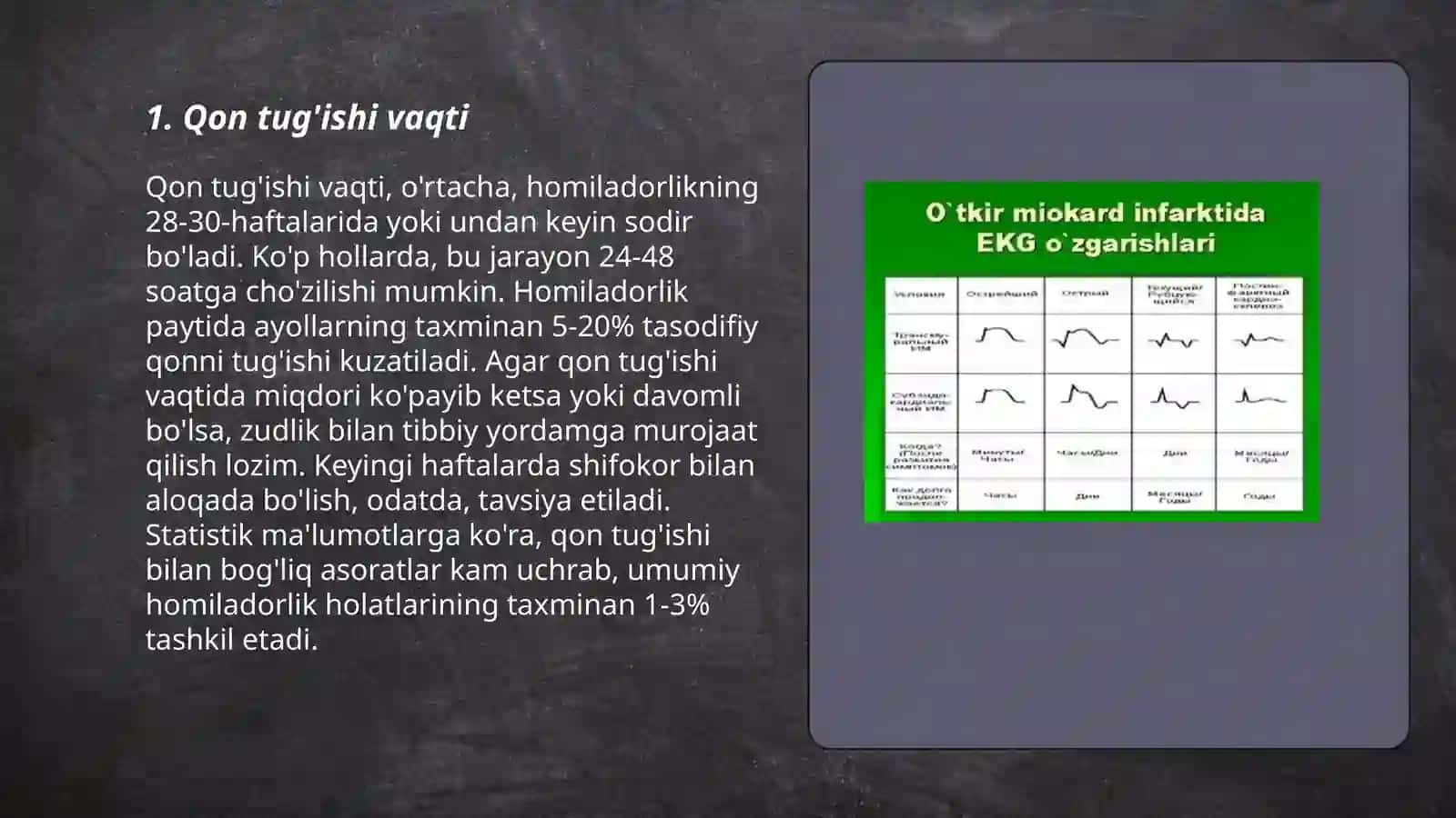 Miokard infarktida labarator ko'rsatkichlar 3
