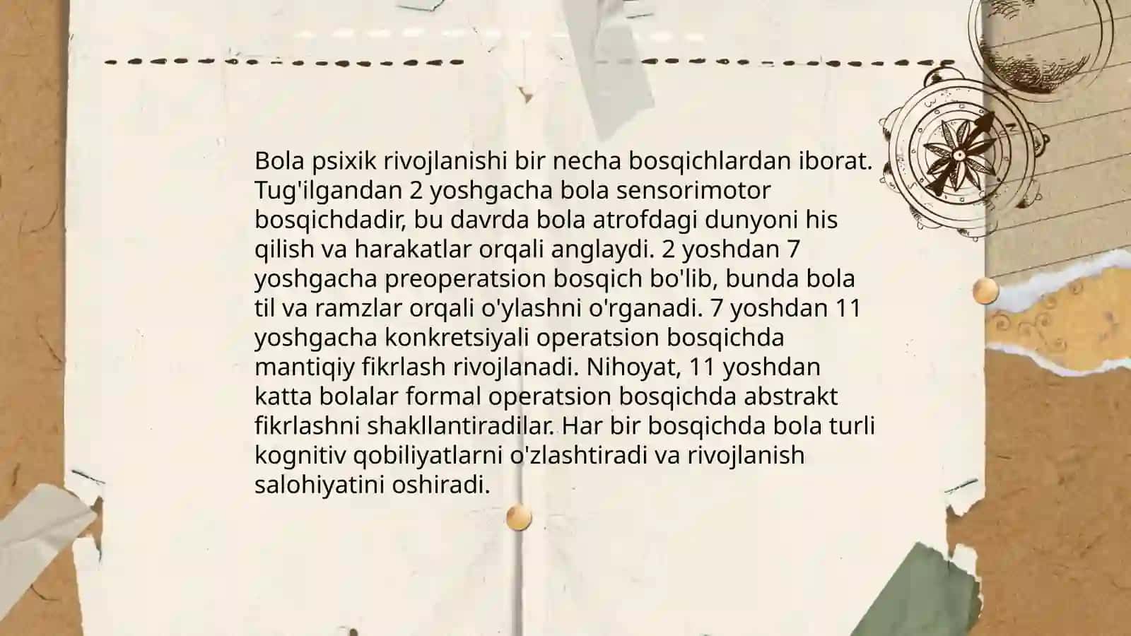 Bola psixik rivojlanishining asosiy qonuniyatlari 3