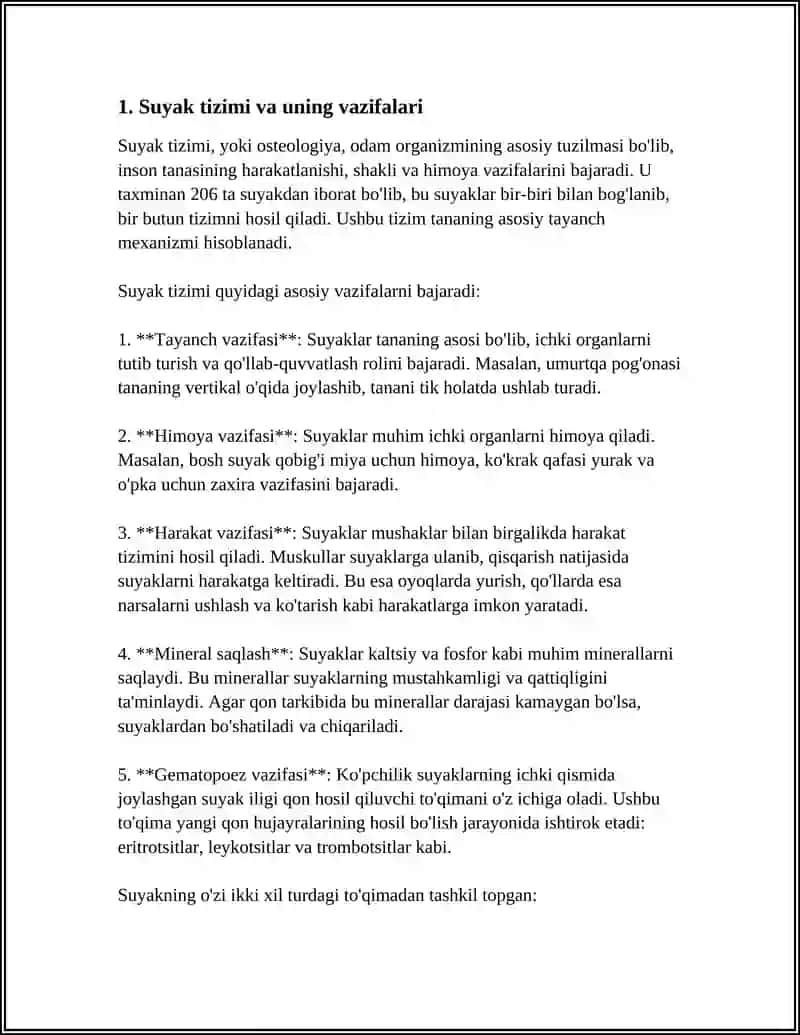 Suyak tizimi va uning vazifalari 3