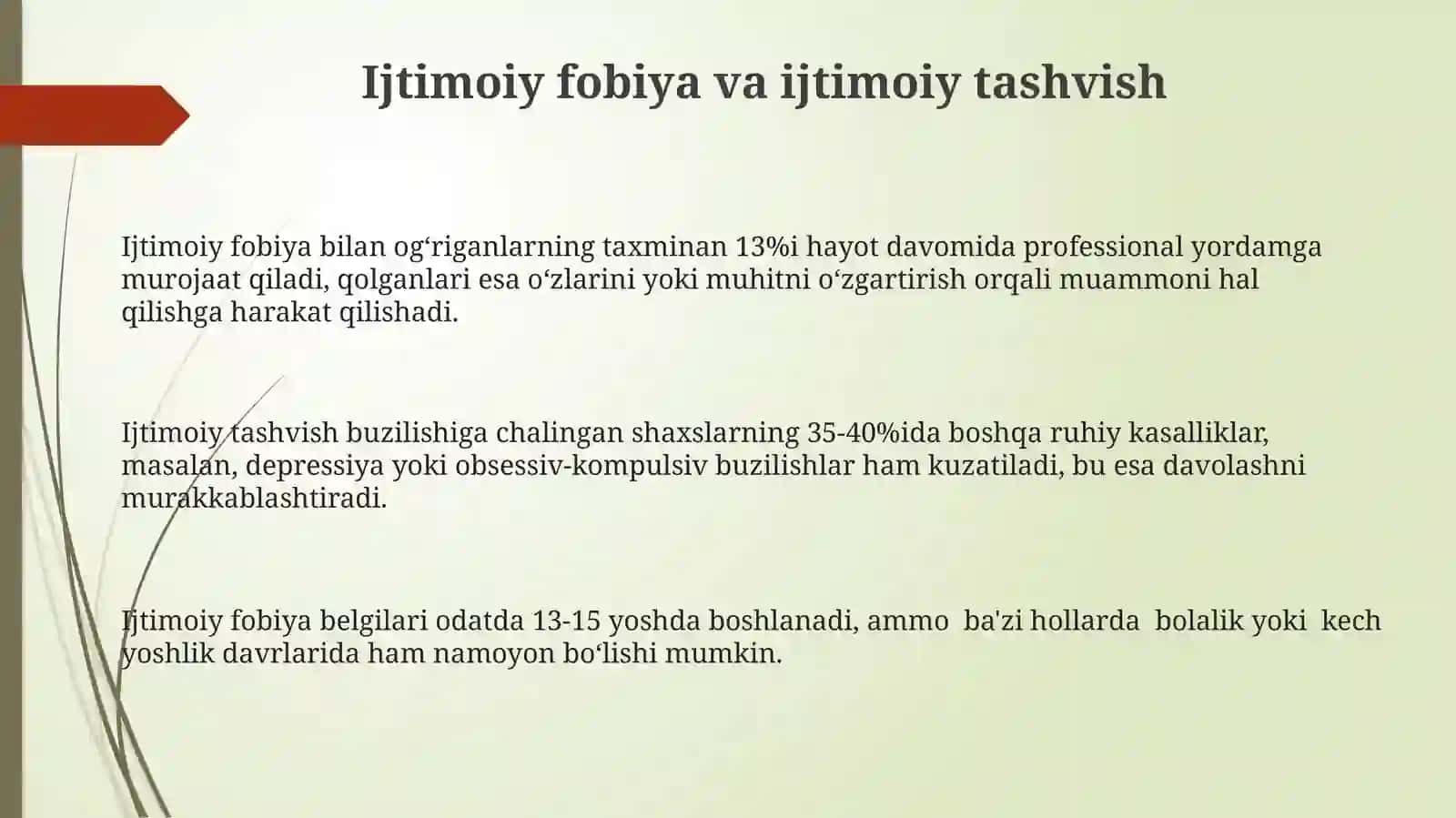 Ijtimoiy fobiya va ijtimoiy tashvish 3