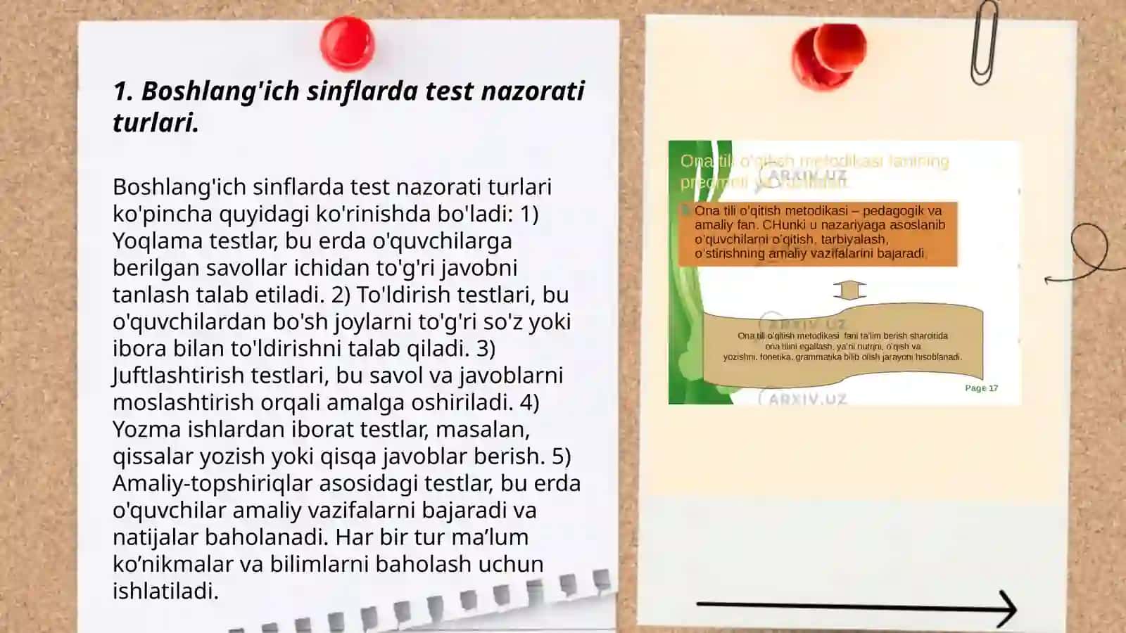 Boshlang'ich sinflarda test nazoratidan foydalanish metodikasi 3
