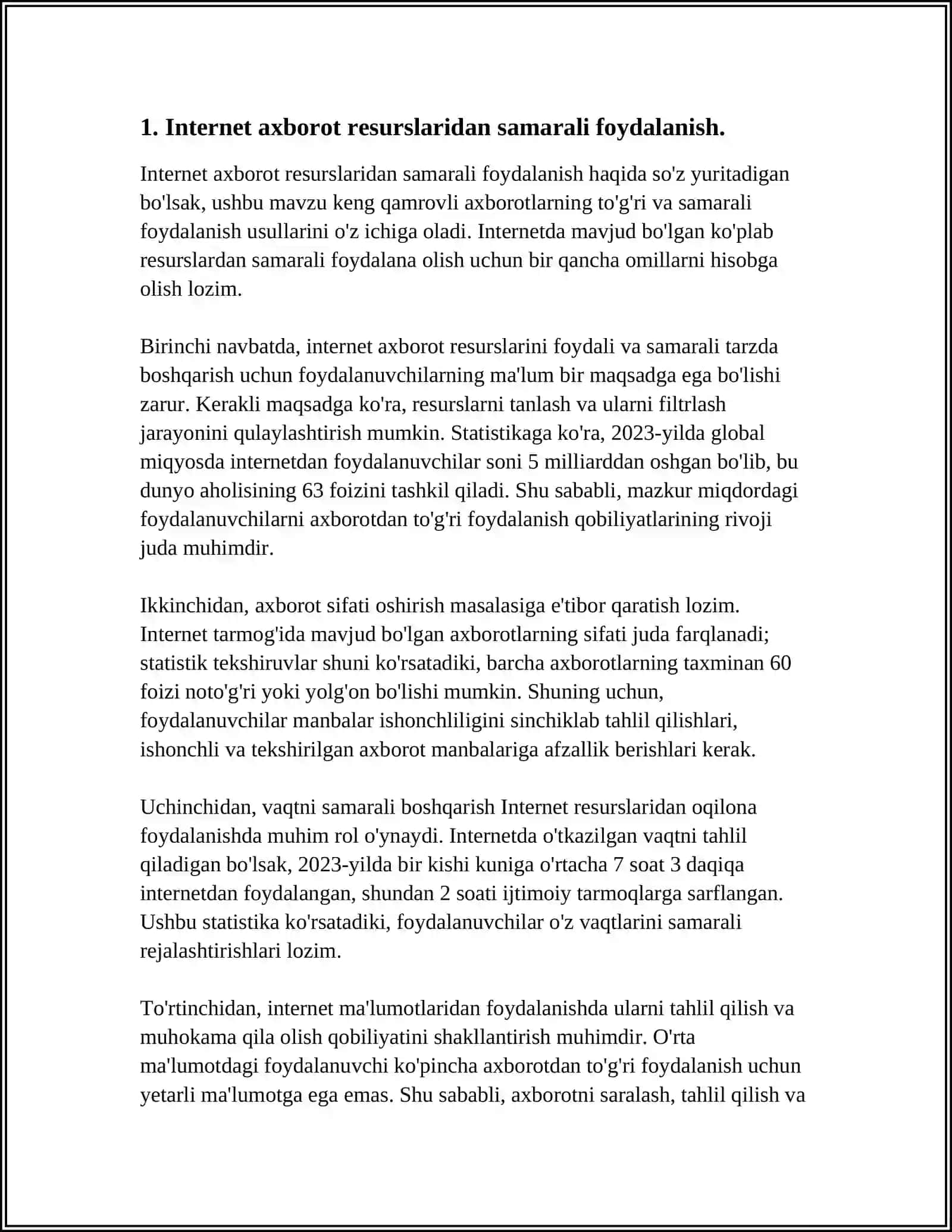 INTERNET AXBOROT RESURSLARIDAN FOYDALANIB SOHAGA OID AXBOROTLAR BAZASINI TUZISH 3