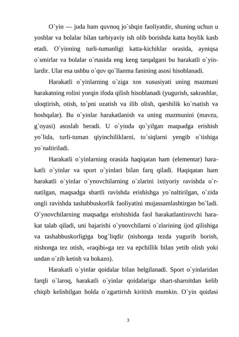 HARAKATLI OʻYINLAR JISMONIY MADANIYATNI TARBIYALASHNING ASOSIY METODI VA VOSITASI SIFATIDA 3