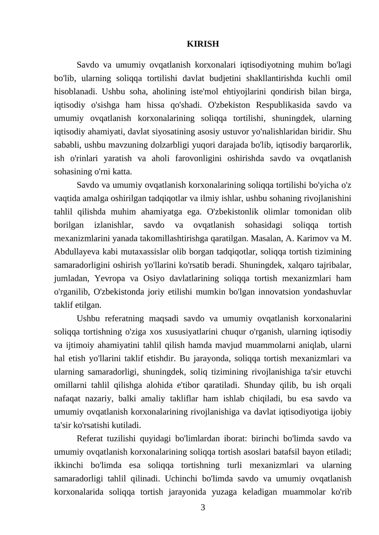 Savdo va umumiy ovqatlanish korxonalarini soliqqa tortishning oziga xos xususiyatlari 3