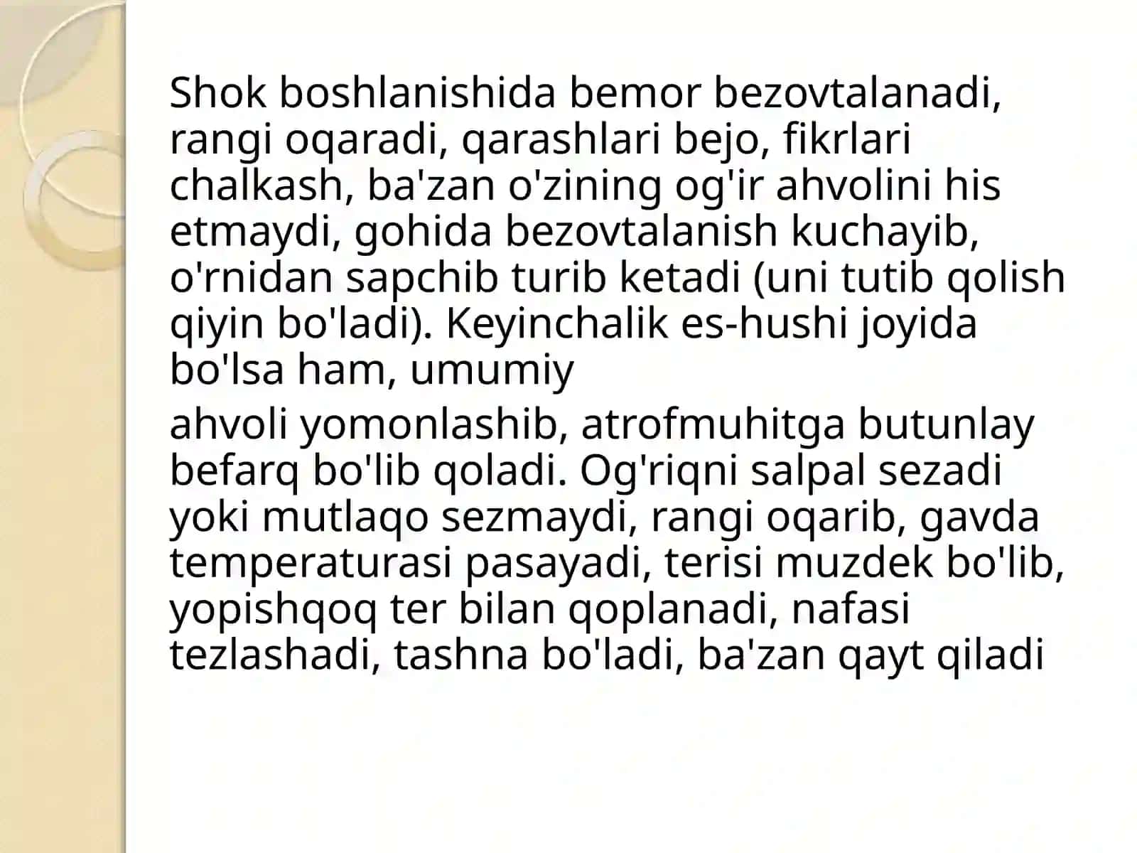 Kardiogen shok klinikasi va  davo choralari 3