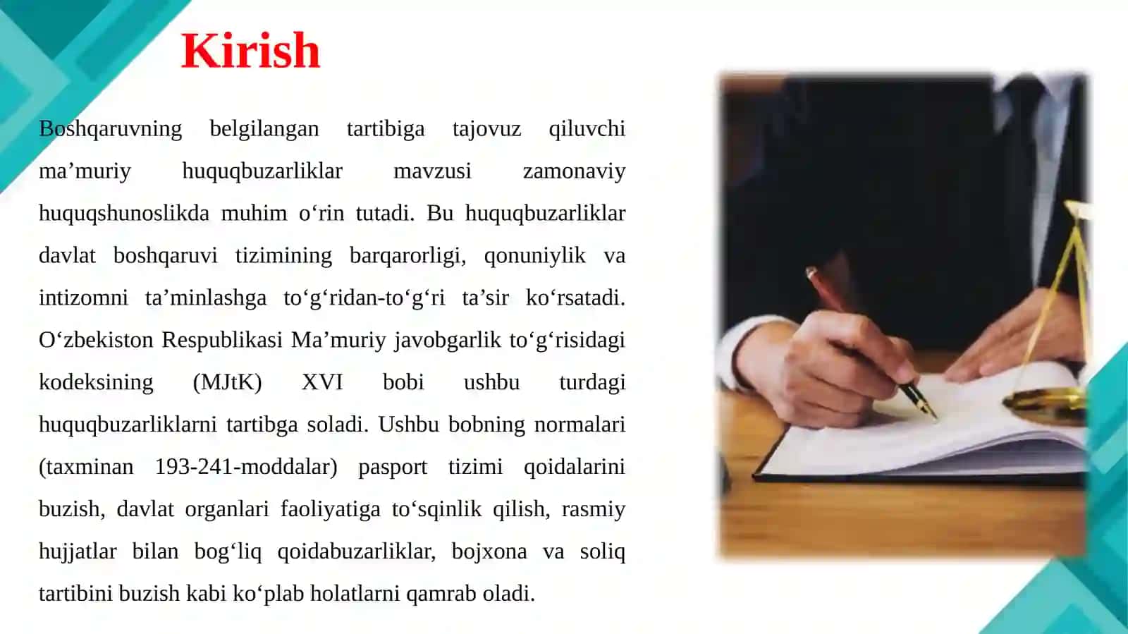 Boshqaruvning belgilangan tartibiga tajovuz qiluvchi ma’muriy huquqbuzarliklar tarkibi 3