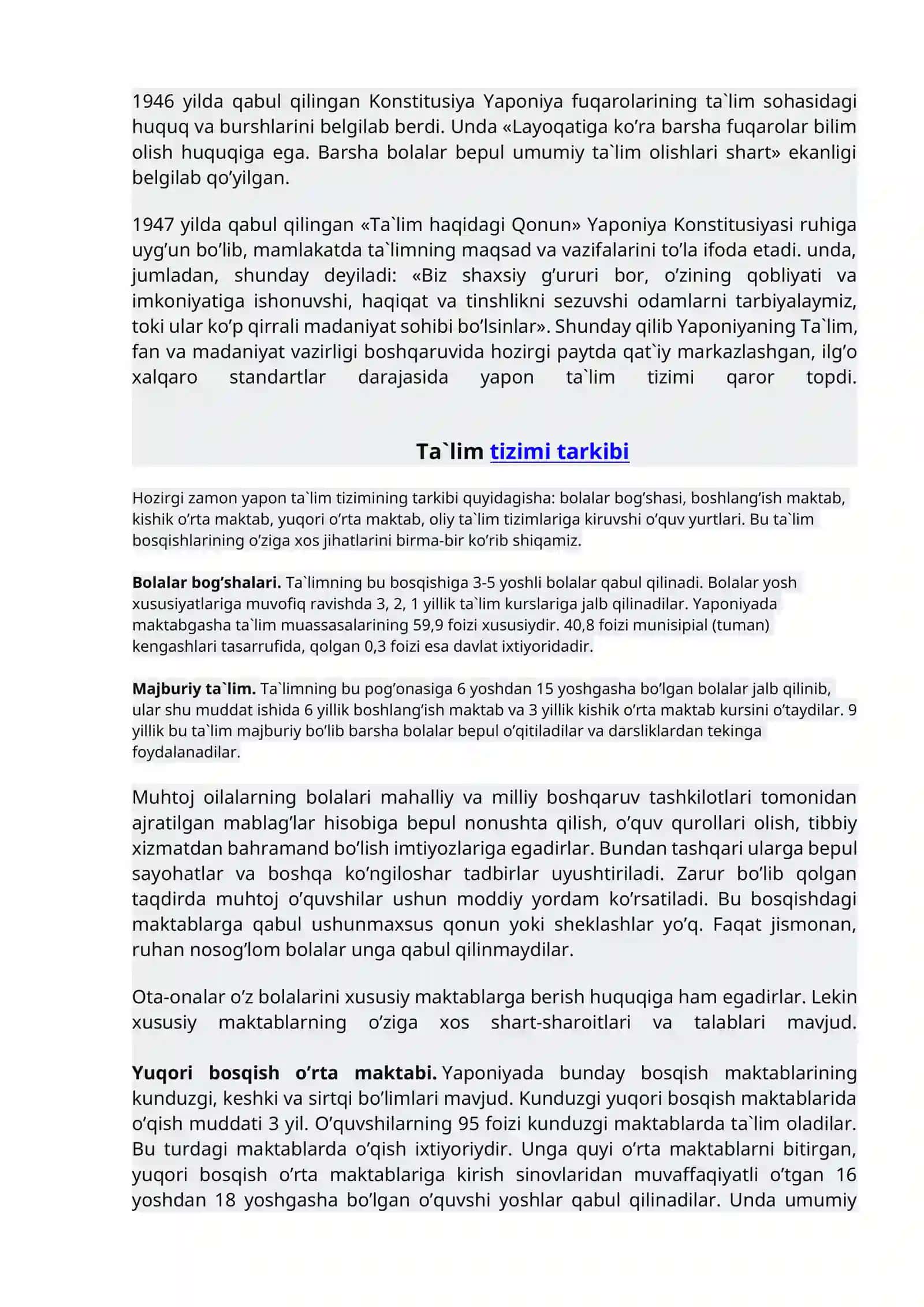Rivojlangan Davlatlarda Ta'lim Tizimi 3