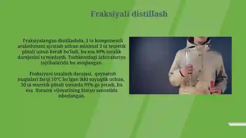 Ekstraksiya va distillash apparatlari 3