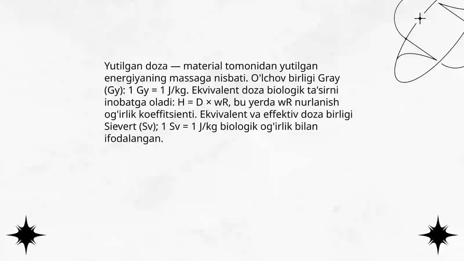 Yutilgan nurlar energiyasini dozimetrik baholash 3