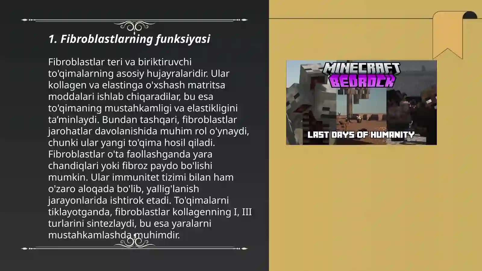 Fibroblastlarning jarohatning bitishi va chandiq hosil bo'lishidagi roli 3