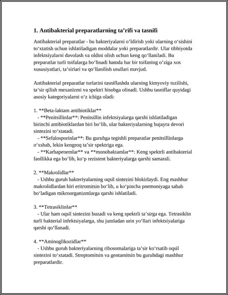 ANTIBACTERIAL PREPARATLAR -ANTIBIOTIKLAR 3