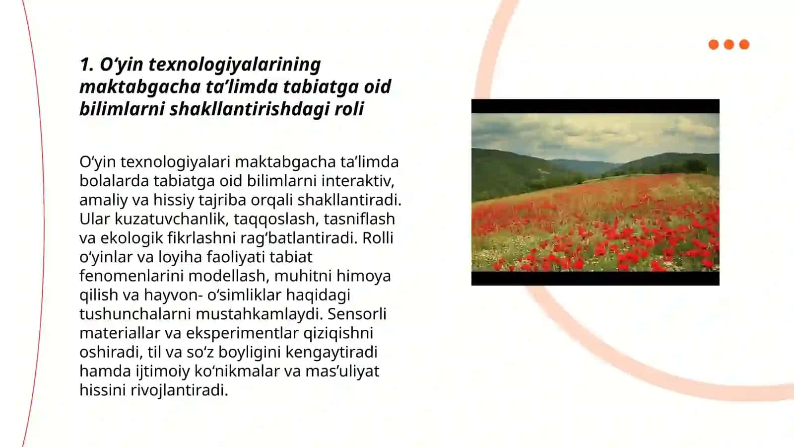 Maktabgacha ta‘lim tashkilotida o‘yin texnologiyalarini qo‘llash orqali tabiat bilan tanishtrishning mohiyati 3