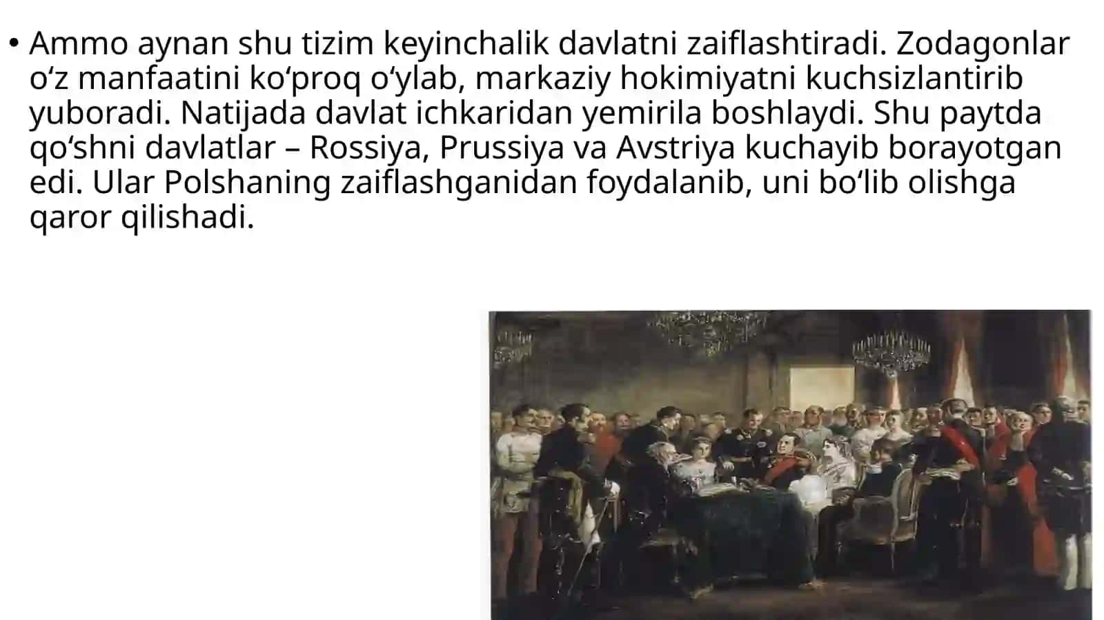 Polsha yangi davrda tarixiy rivojlanishning asosiy voqealari va jarayonlari 3