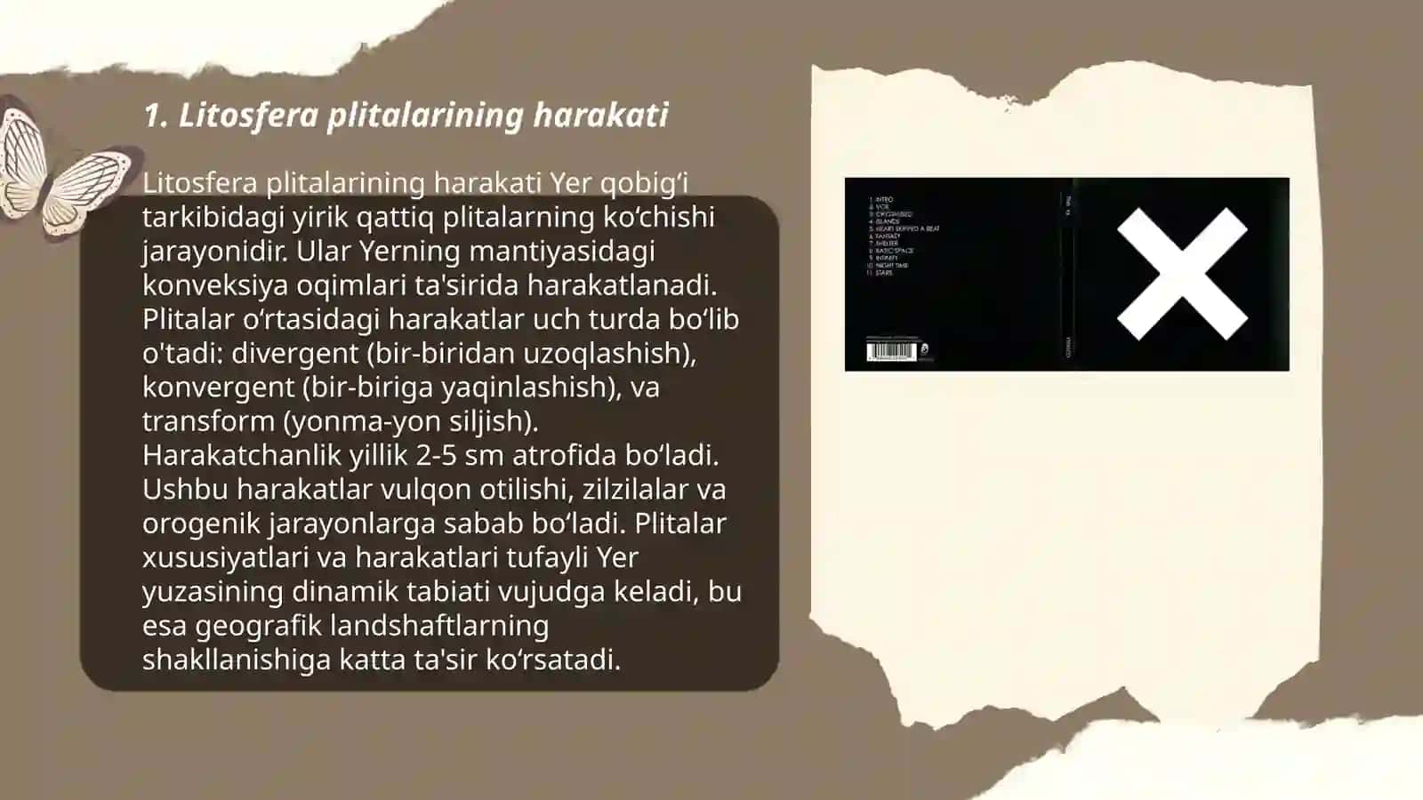 Litosfira plitalari tiktonikasi nazariyasi menirallarning tabiat uchrashi 3
