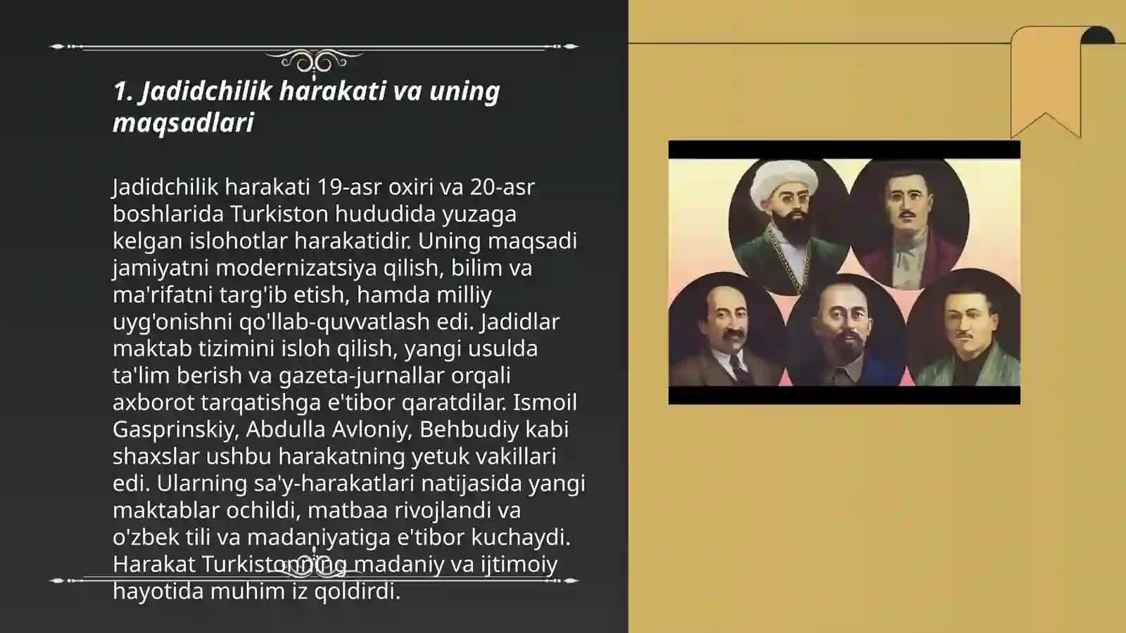 Jadid maʼrifatparvarlarining oʻlka ijtimoiy -maʼnaviy hayotida tutgan oʻrni 3