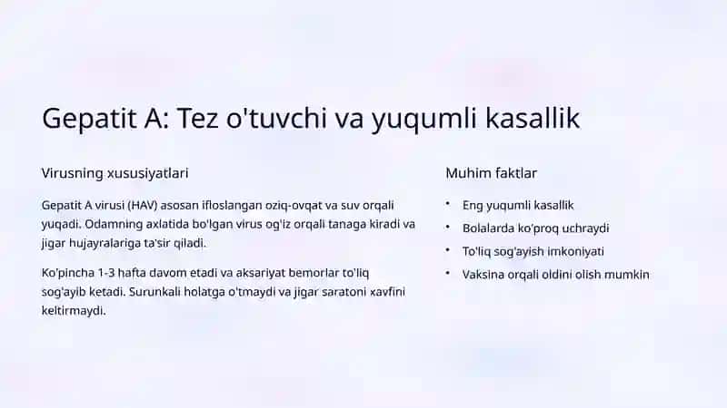 Virusli gepatitlar: A, B va C haqida to'liq ma'lumot 3