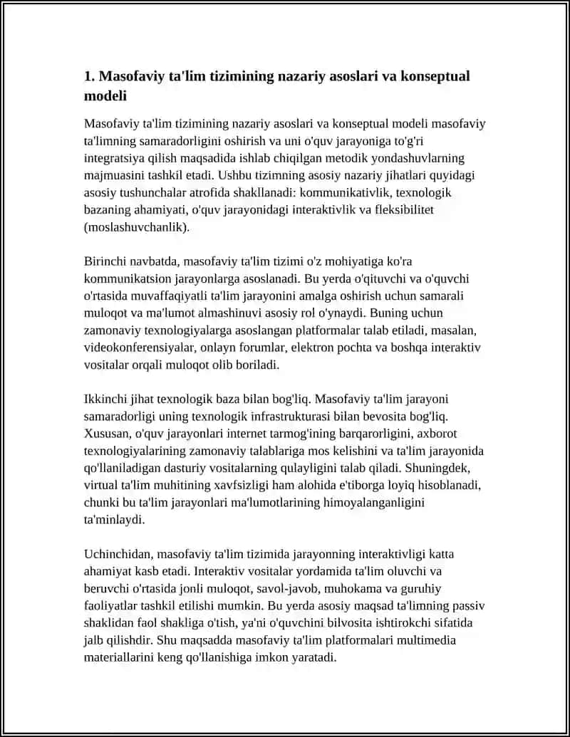 MASOFAVIY TA'LIMDA TA'LIM TIZIMINI O'RGANISH VA TAHLIL QILISH 3
