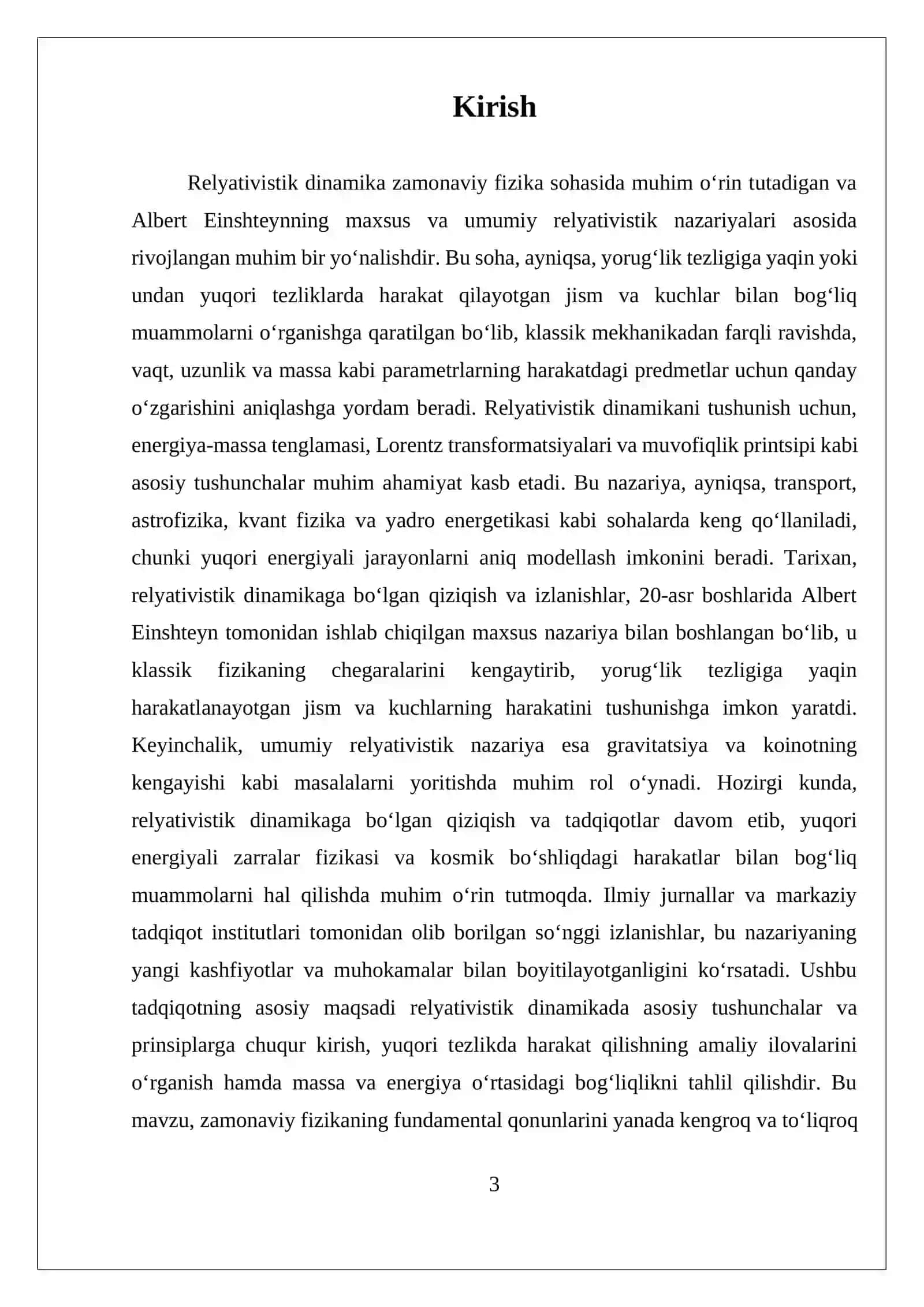 Relyativistik dinamika 3