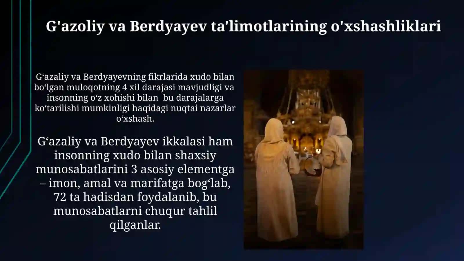 Din va hurfikrlik mavzusida Gʻazzoliy va Berdayevning fikrlarini qiyoslash 3
