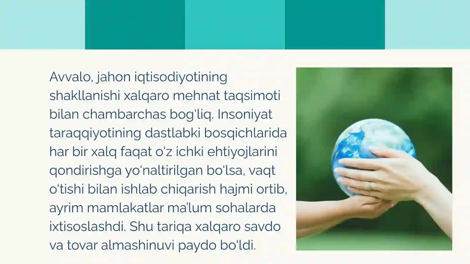 Jahon iqtisodiyoti shakllanishi va rivojlanish bosqichlari 3