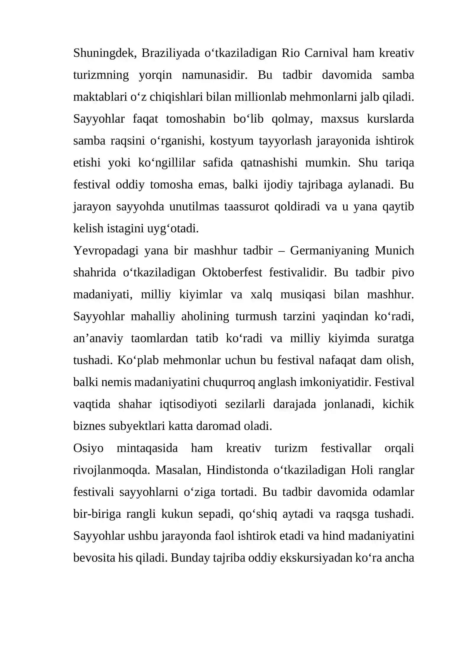 Festival va tadbirlar orqali kreativ turizm 3