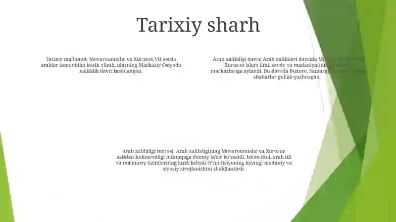 Arab Xalifaligi Davrida Movarounnahr Va Xuroson 3