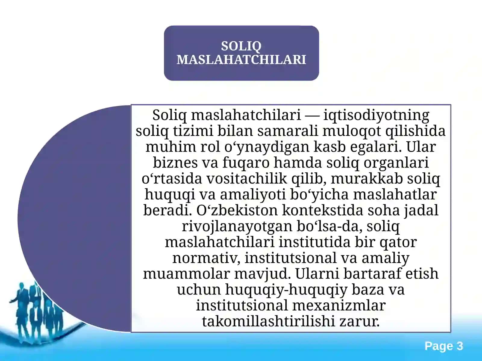 SOLIQ MASLAHATCHILARI INSTITUTINI TAKOMILLASHTIRISH 3