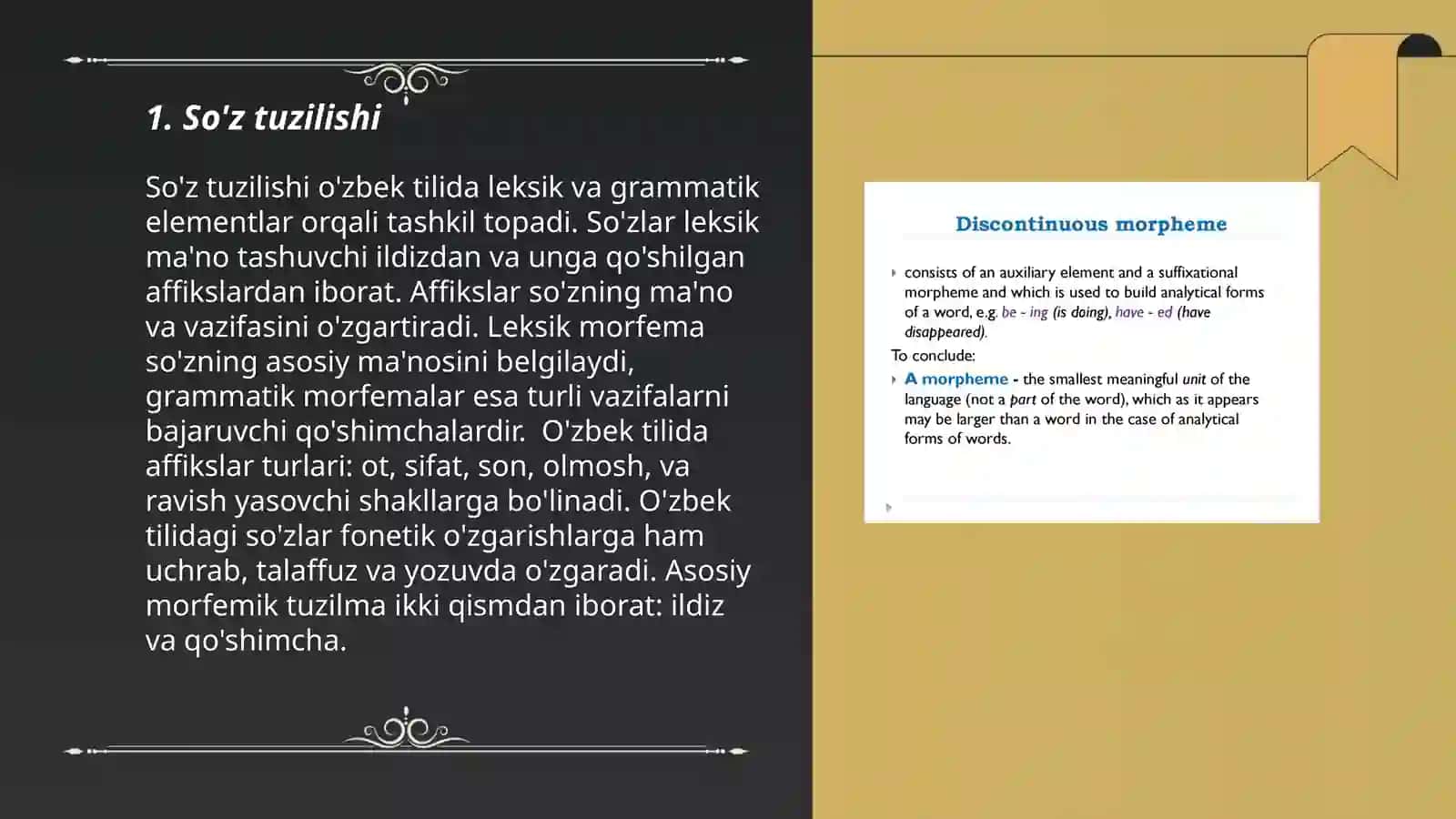 Morfologiya va so'z turkumlari 3