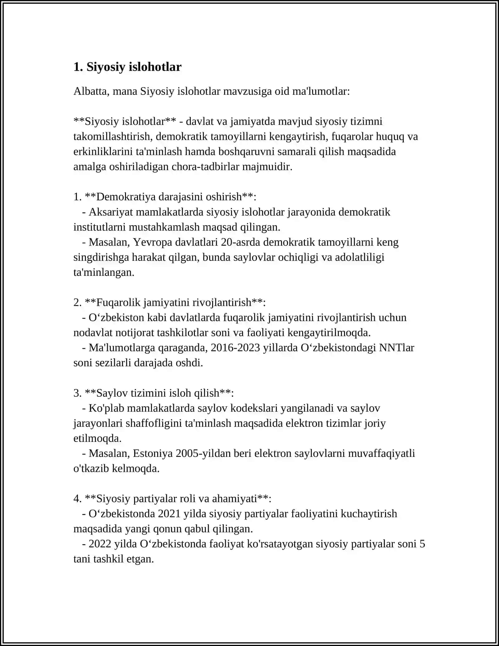 MUSTAQILLIK YILLARIDA BOSHQARUV TIZIMIDA AMALGA OSHIRILGAN ISLOHOTLAR 3