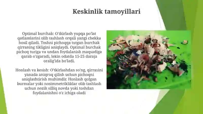 Tish Qattiq Tôqimasini Charxlash Tamoyillari 3