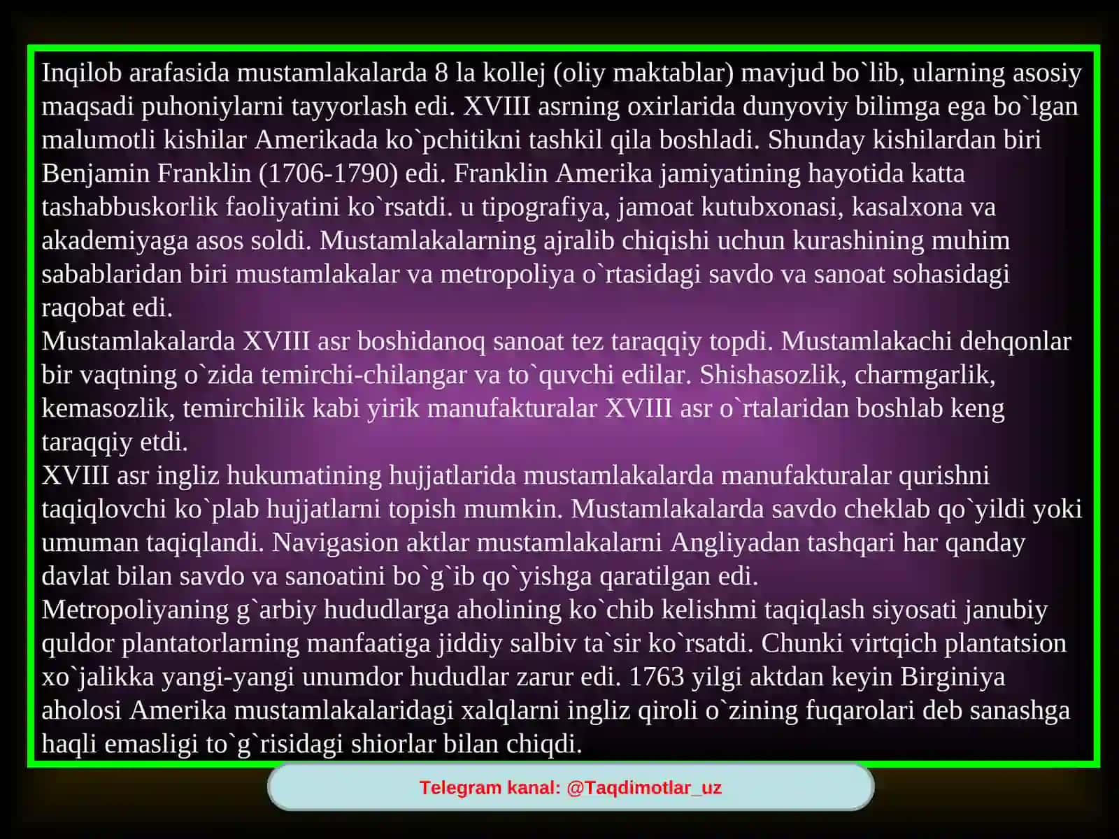 Amerika mustaqillik uchun kurash 3