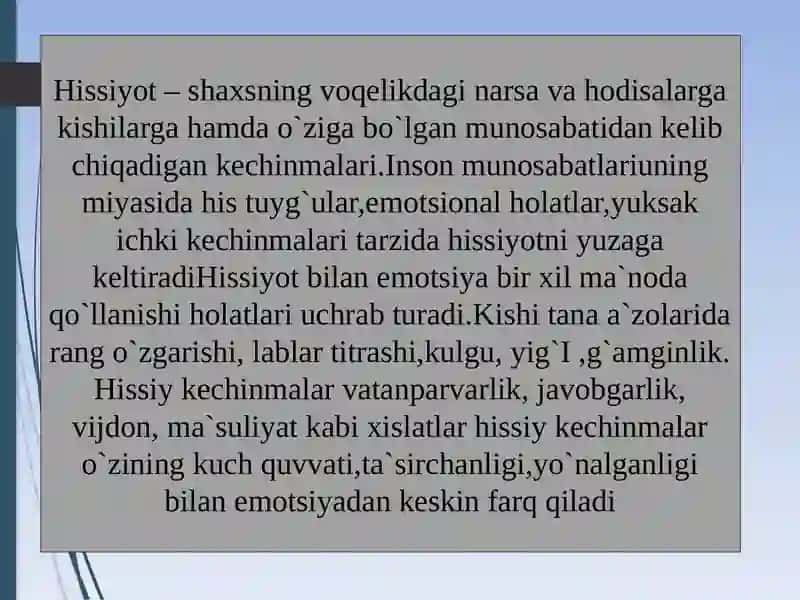 Hissiyot va uning boshqarilishi 3