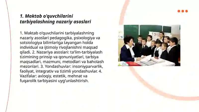 Maktab o'quvchilarini tarbiyalash va rivojlantirish 3
