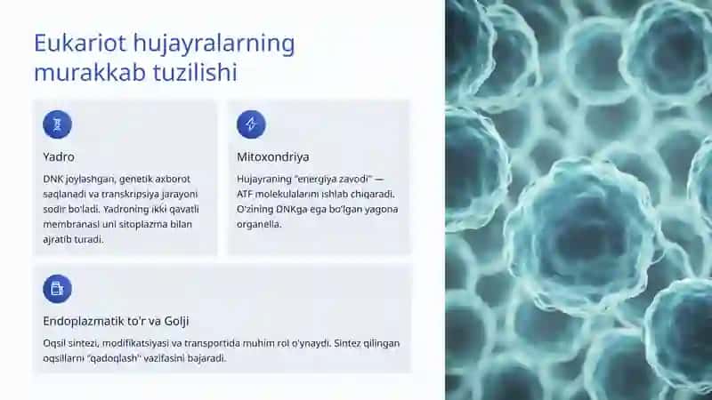 Hujayra biologiyasida zamonaviy tadqiqotlar 3