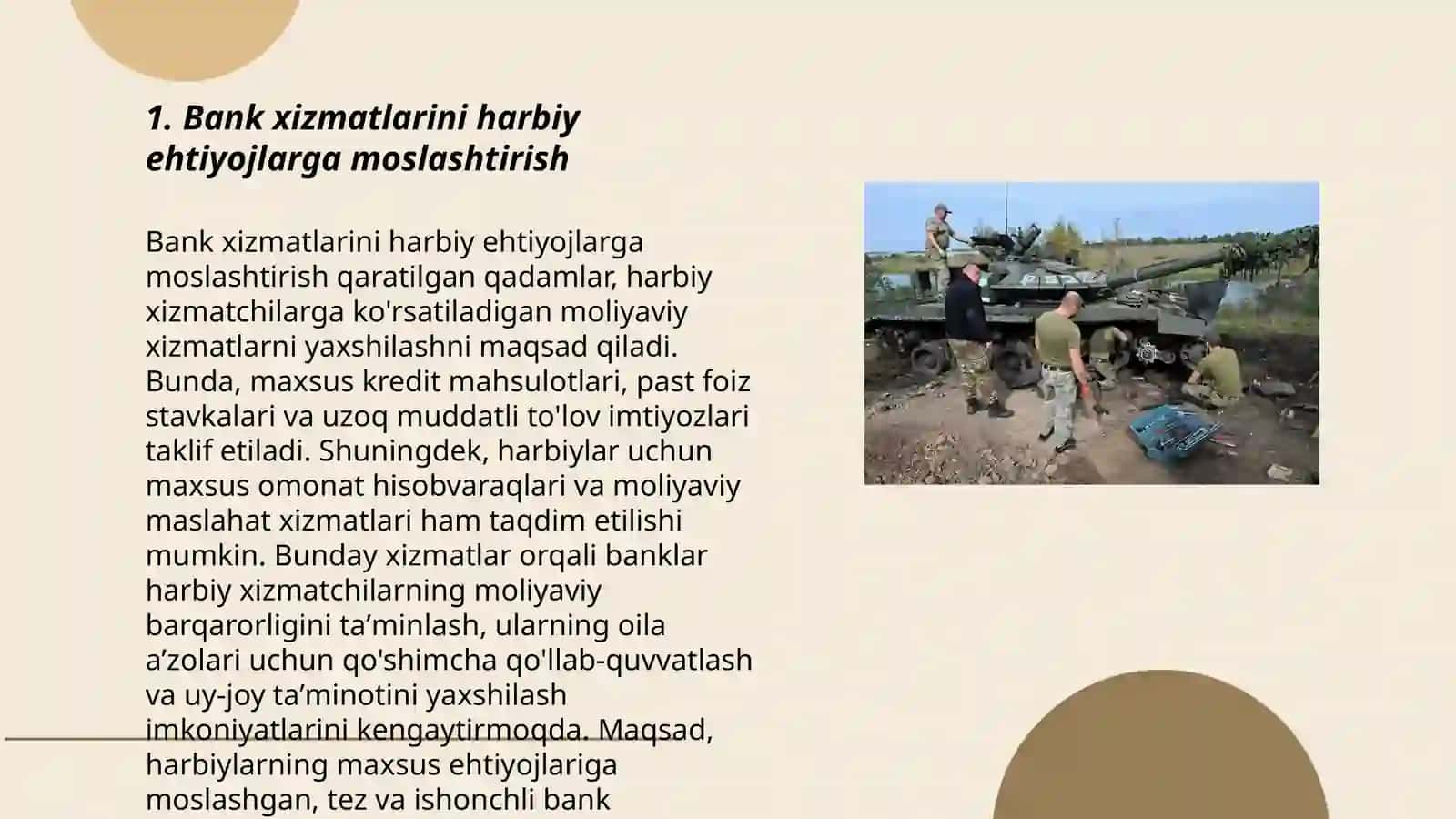Rossiya va Ukraina harbiy majorosida banklarni jangovar qullash tajribasidan,,Muammo va ularning yechimlari,, 3