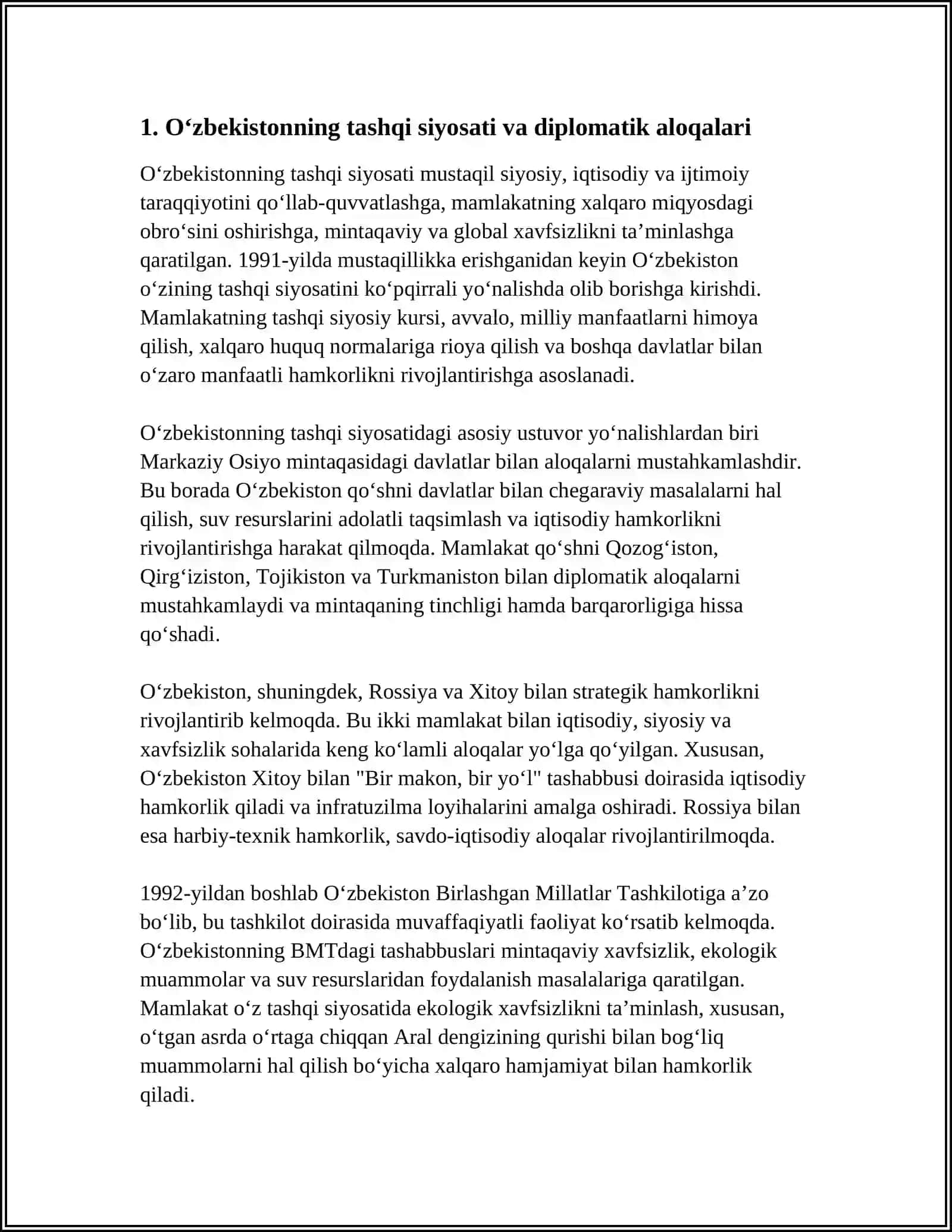 OZBEKISTON VA JAHON JAMIYATI 3