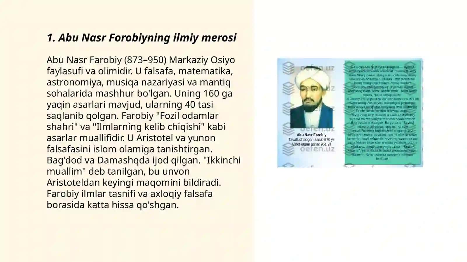 Abu Nasr Forobiyning pedagogik qarashlari 3