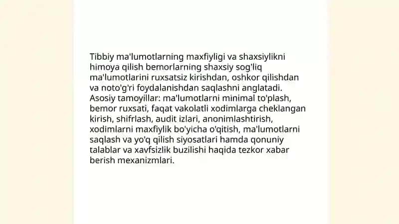Tibbiy axborotlarni boshqarishning xususiyatlari 3