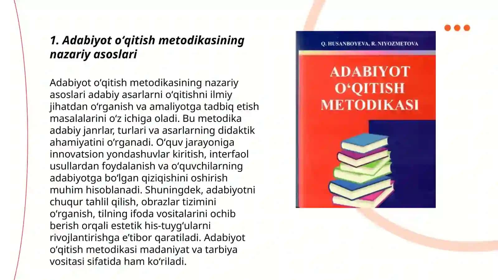 Adabiyot oʻqitish metodikasi 3