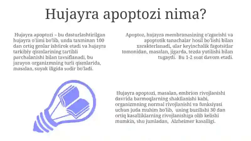 Hujayra appoptozi va uning giologik ahamiyati 3