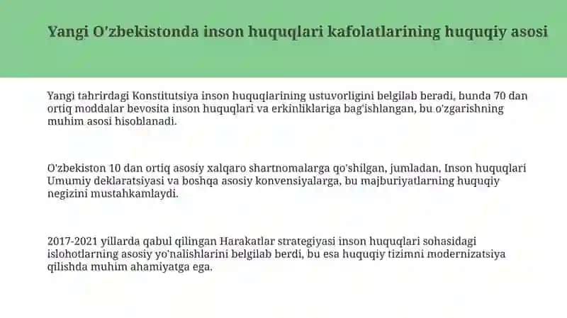 Yangi O'zbekistonda inson huquqlari kafolatlarining huquqiy asosi 3