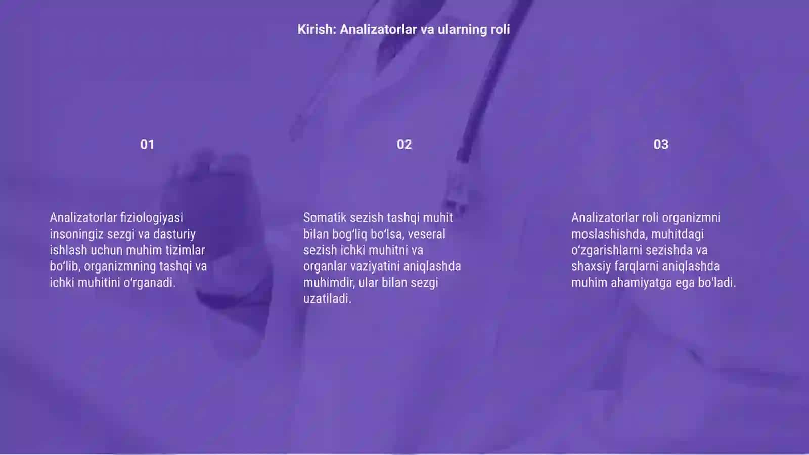 Analizatorlar Fizologiyasi somatik va veseral sezish 3