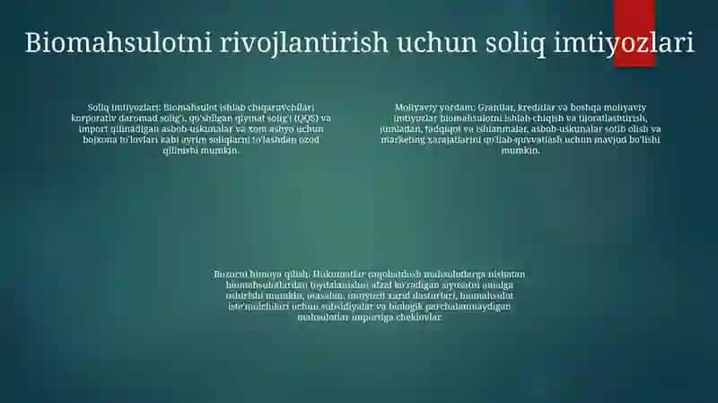 Bioiqtisodiyotda RagʻBatlantirish Siyosati 3