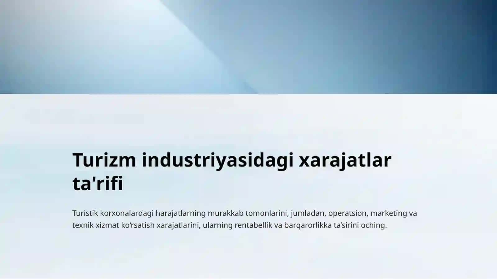 Turistikkorxonalarningxarajatlariva aylanma kapitali 3