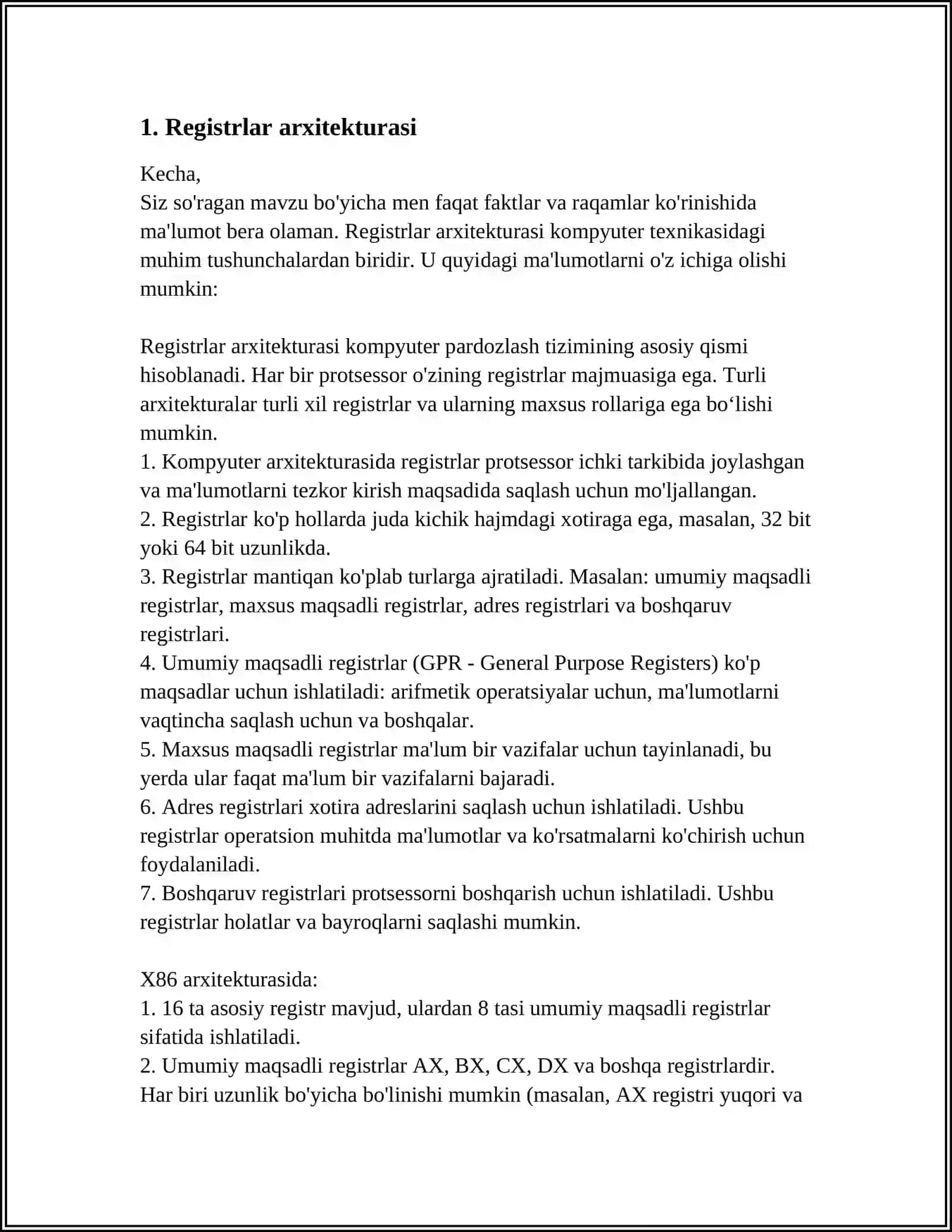 REGISTRLARNI MANTIQIY LOYIHALASH 3