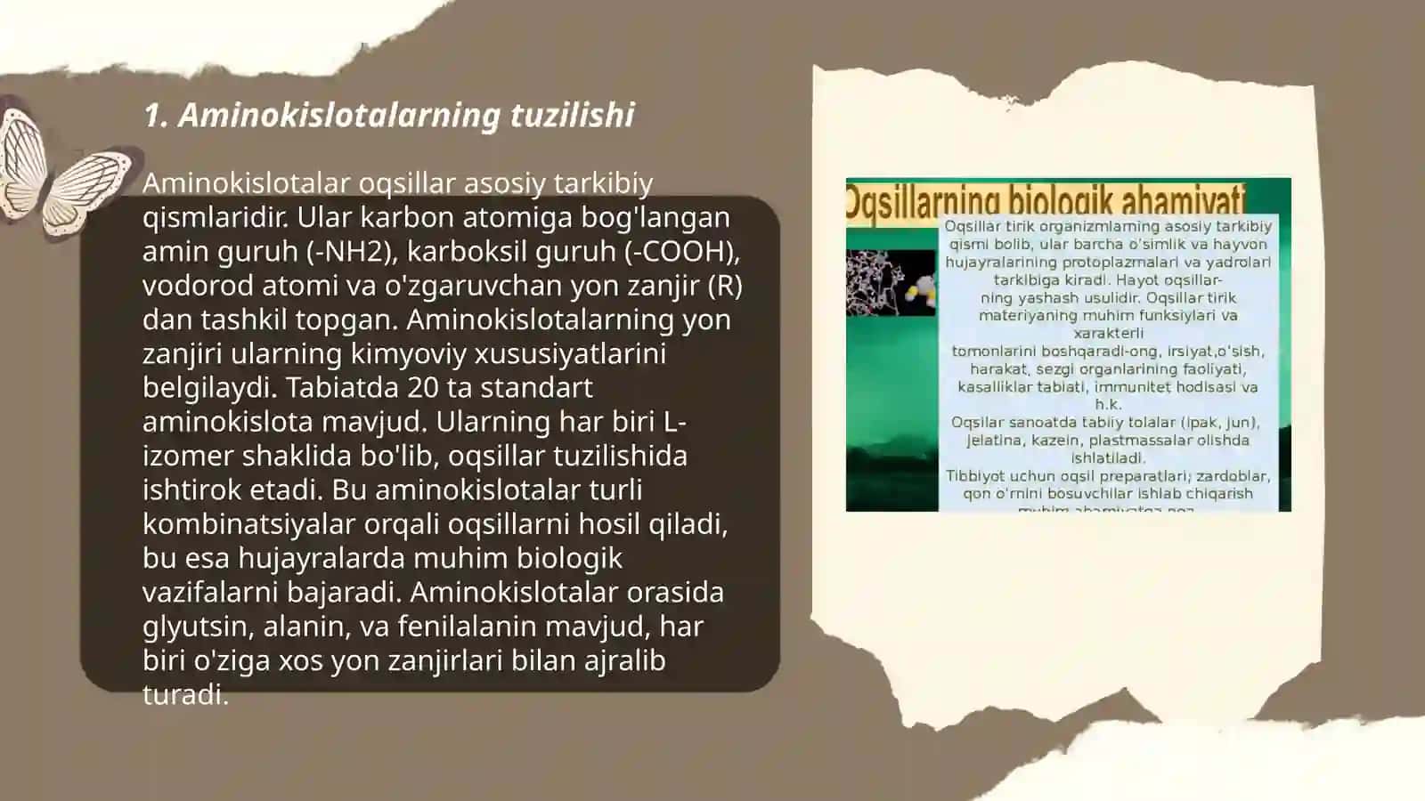Aminokislotalar, oqsillar va ularning xossalari mavzusida tajribalarni oʻrganish 3